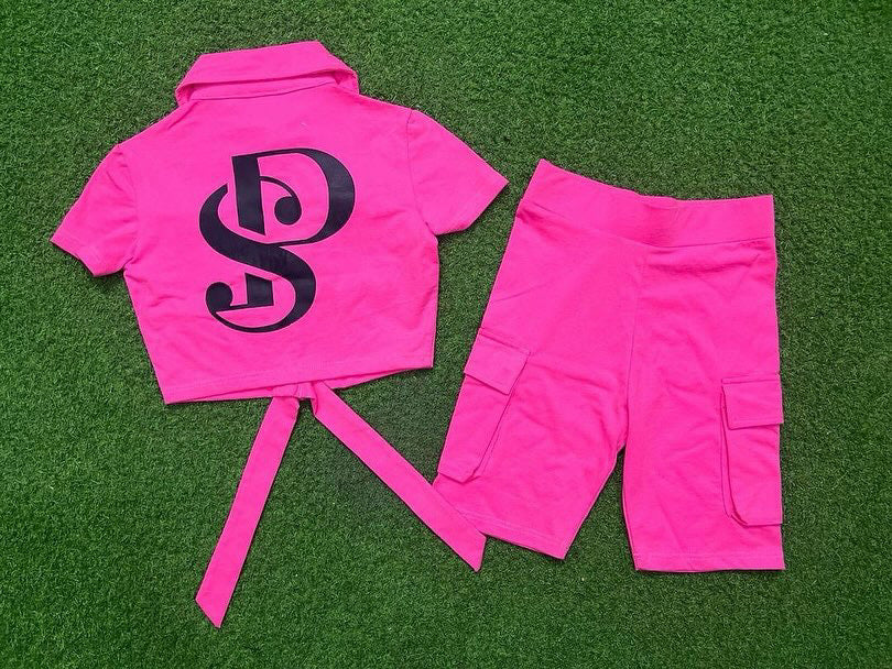 Ladies Short Set Pink