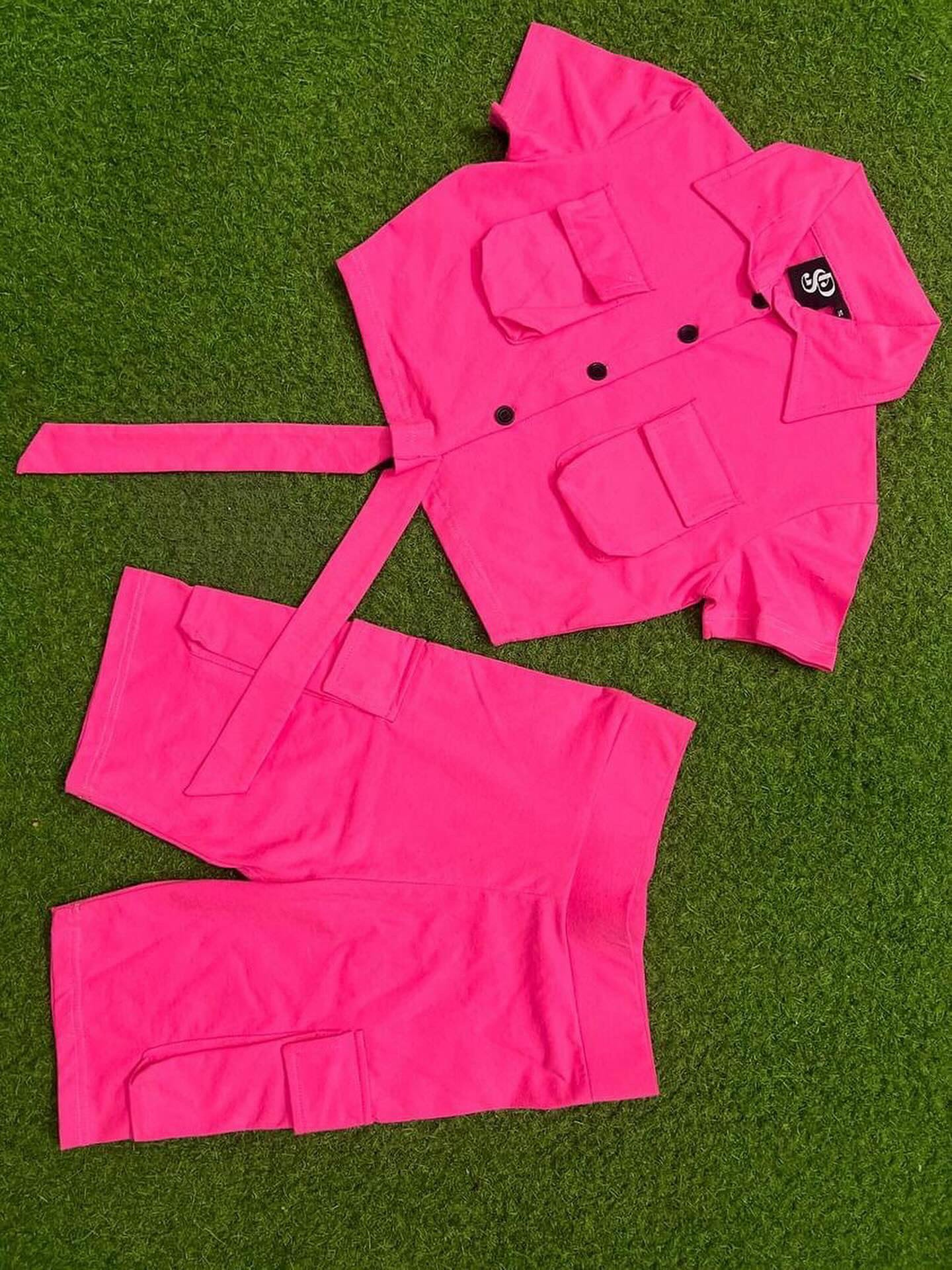 Ladies Short Set Pink